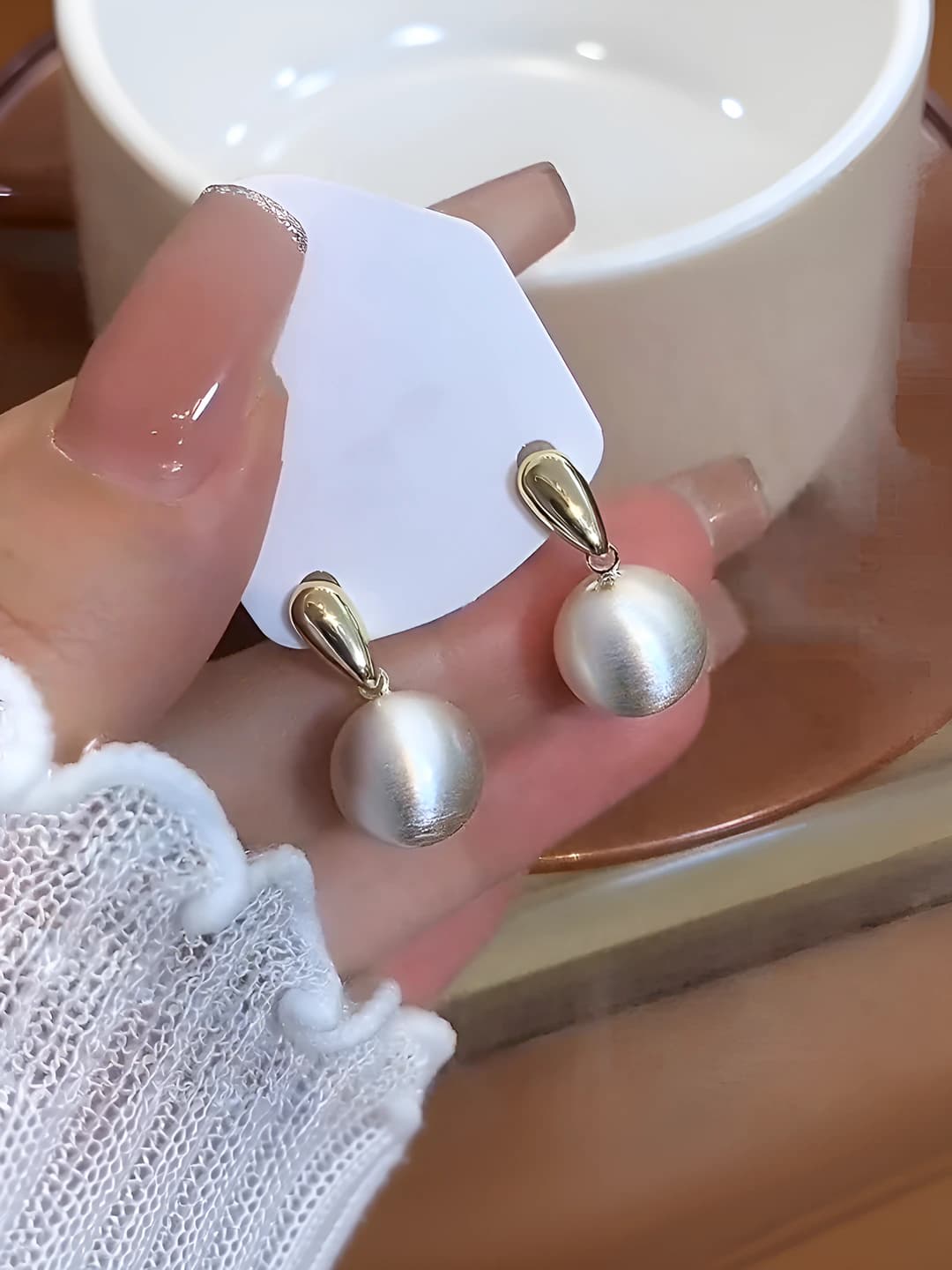 3# Brushed round ball studs