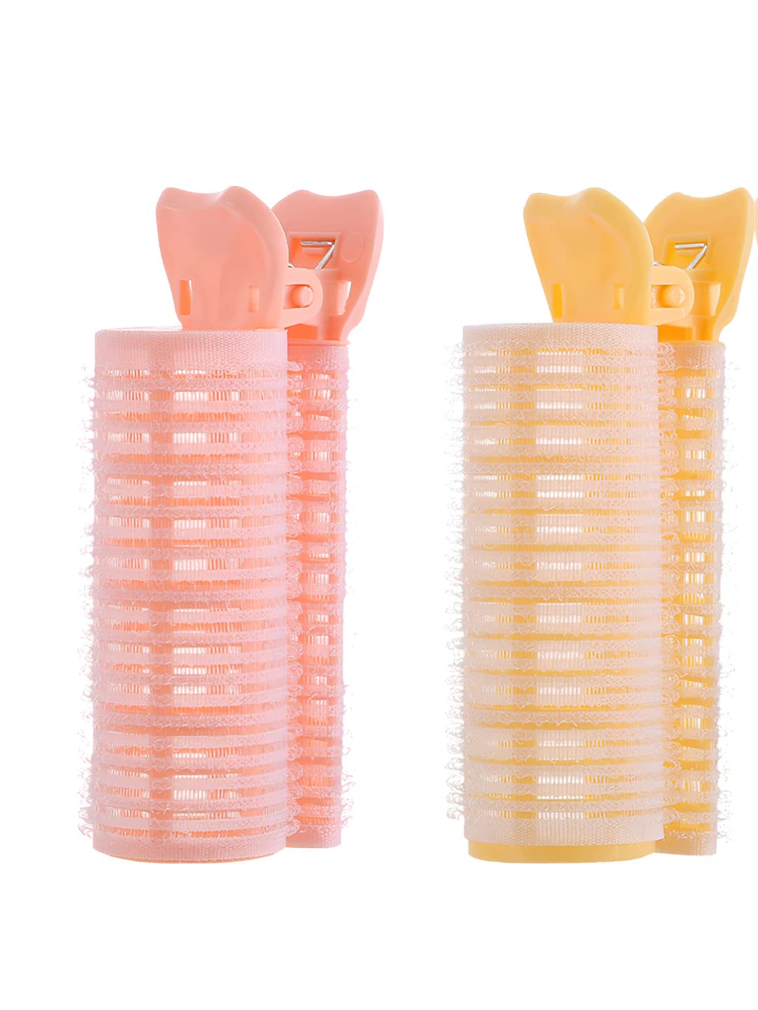 Pink+yellow curler, 2 pcs