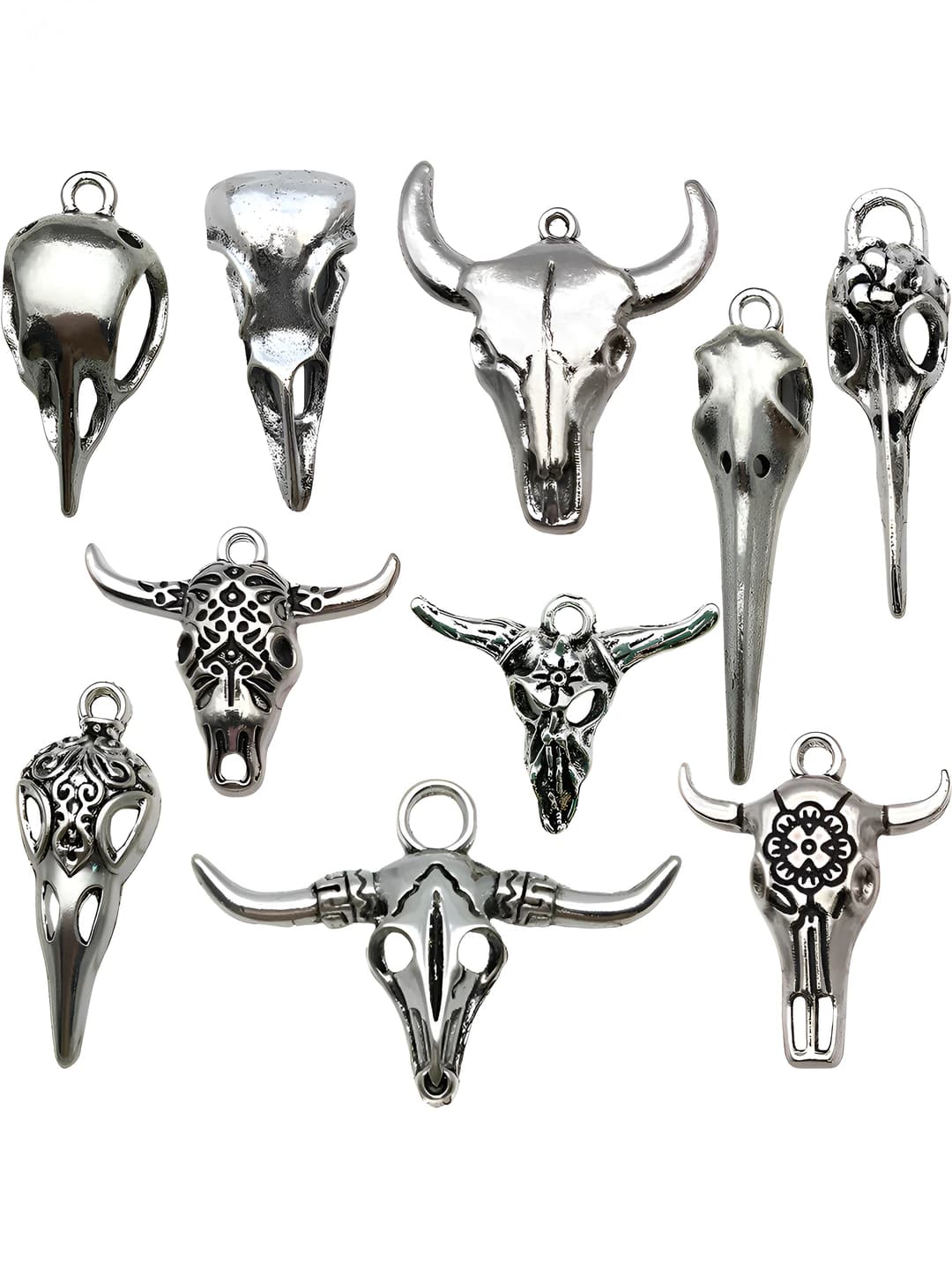 Antique silver set of 10
