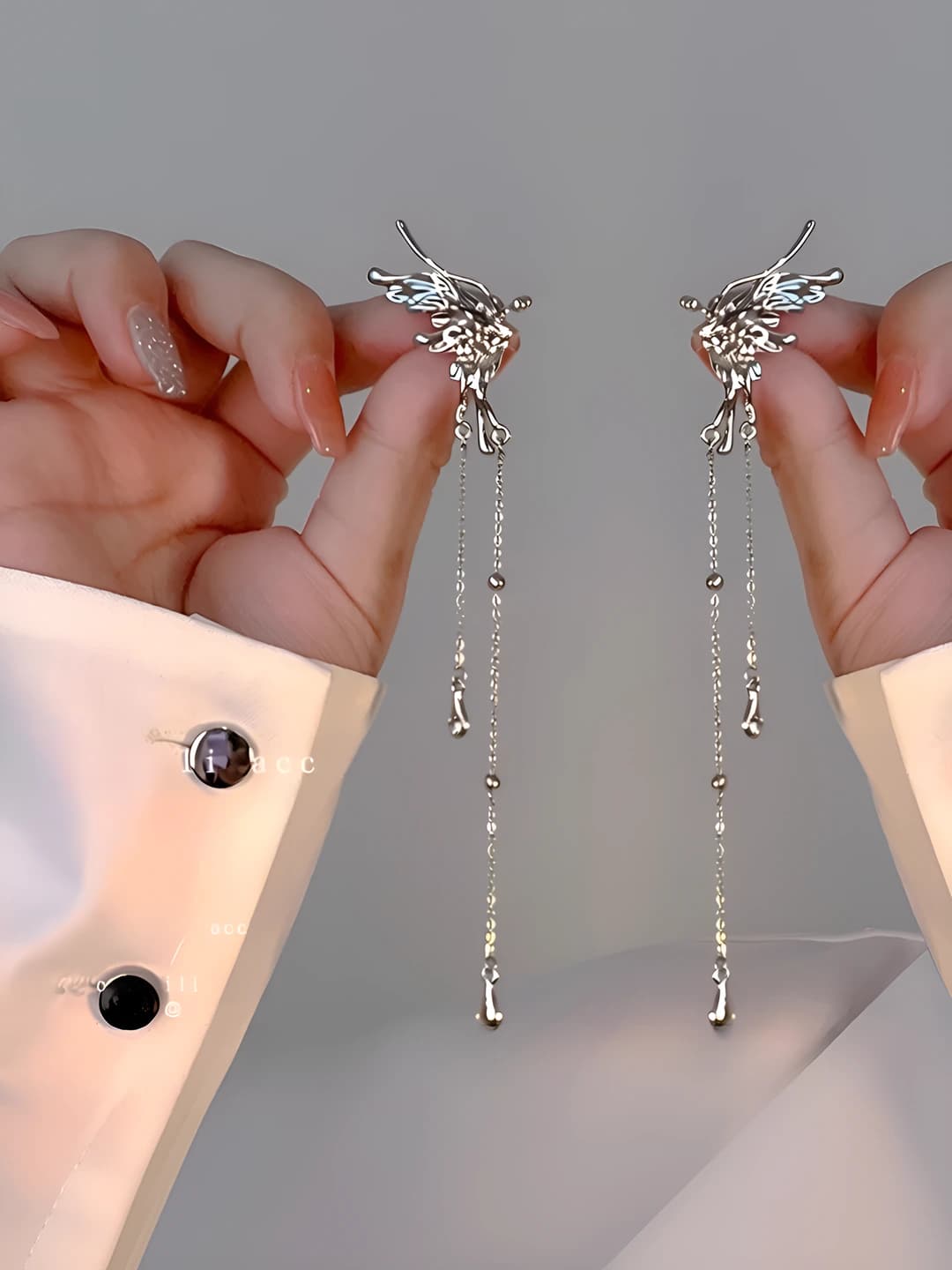 #Angel tassel ear clip pair