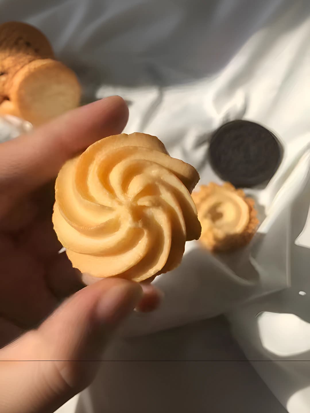 Swirl cookie, base clip 3 cm