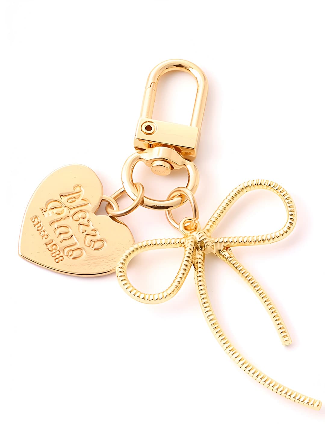 Gold bow charm