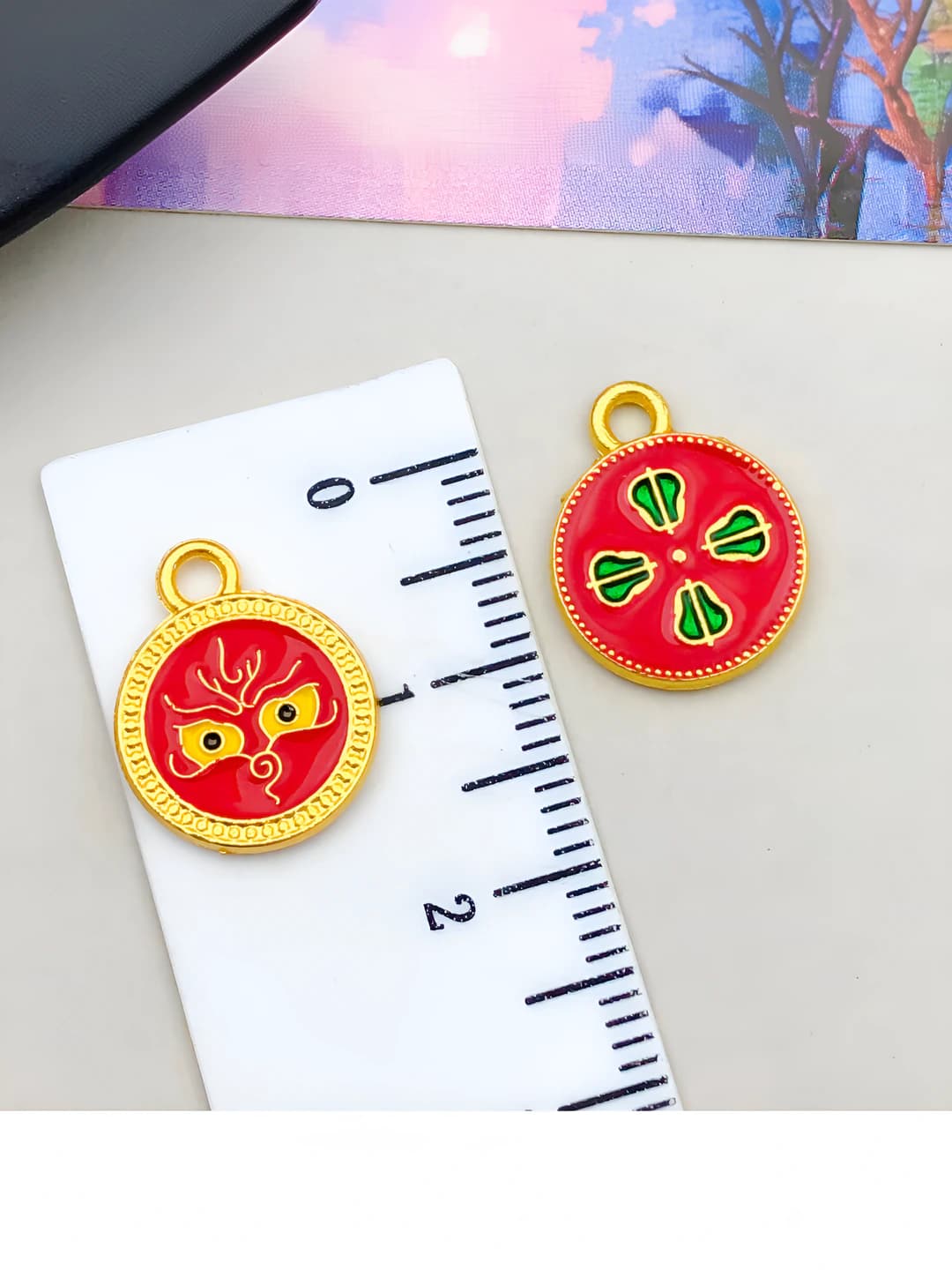 1 ta qizil oltin 15x12mm