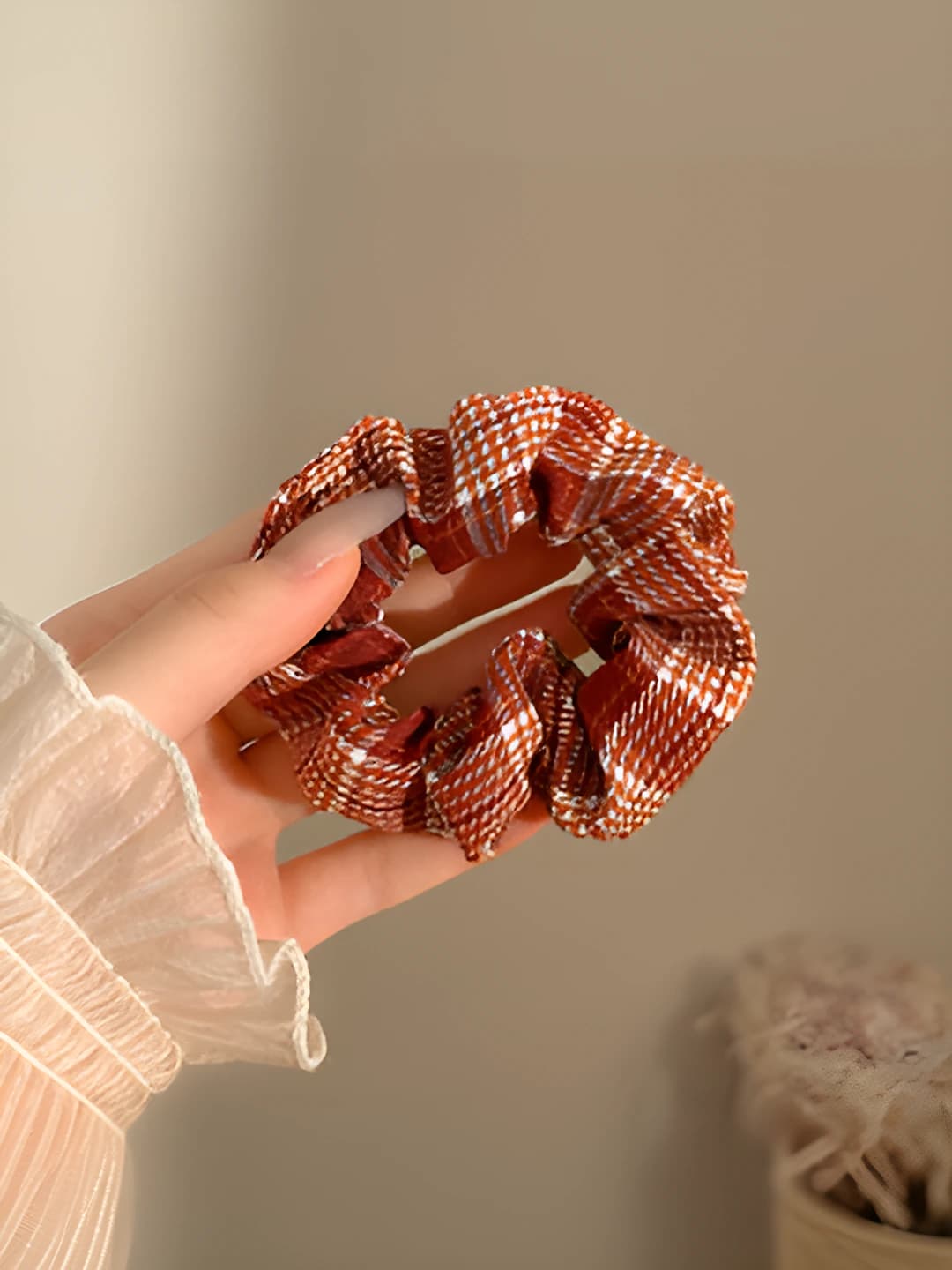 2# Pumpkin orange plaid