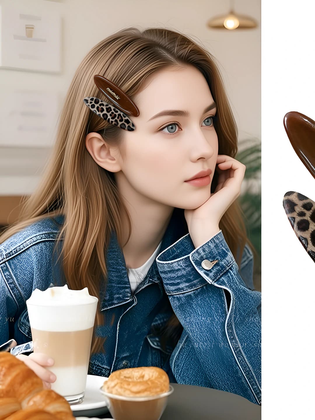 1# Буквы+Леопард - зажим 4cm, аксессуар 7cm
