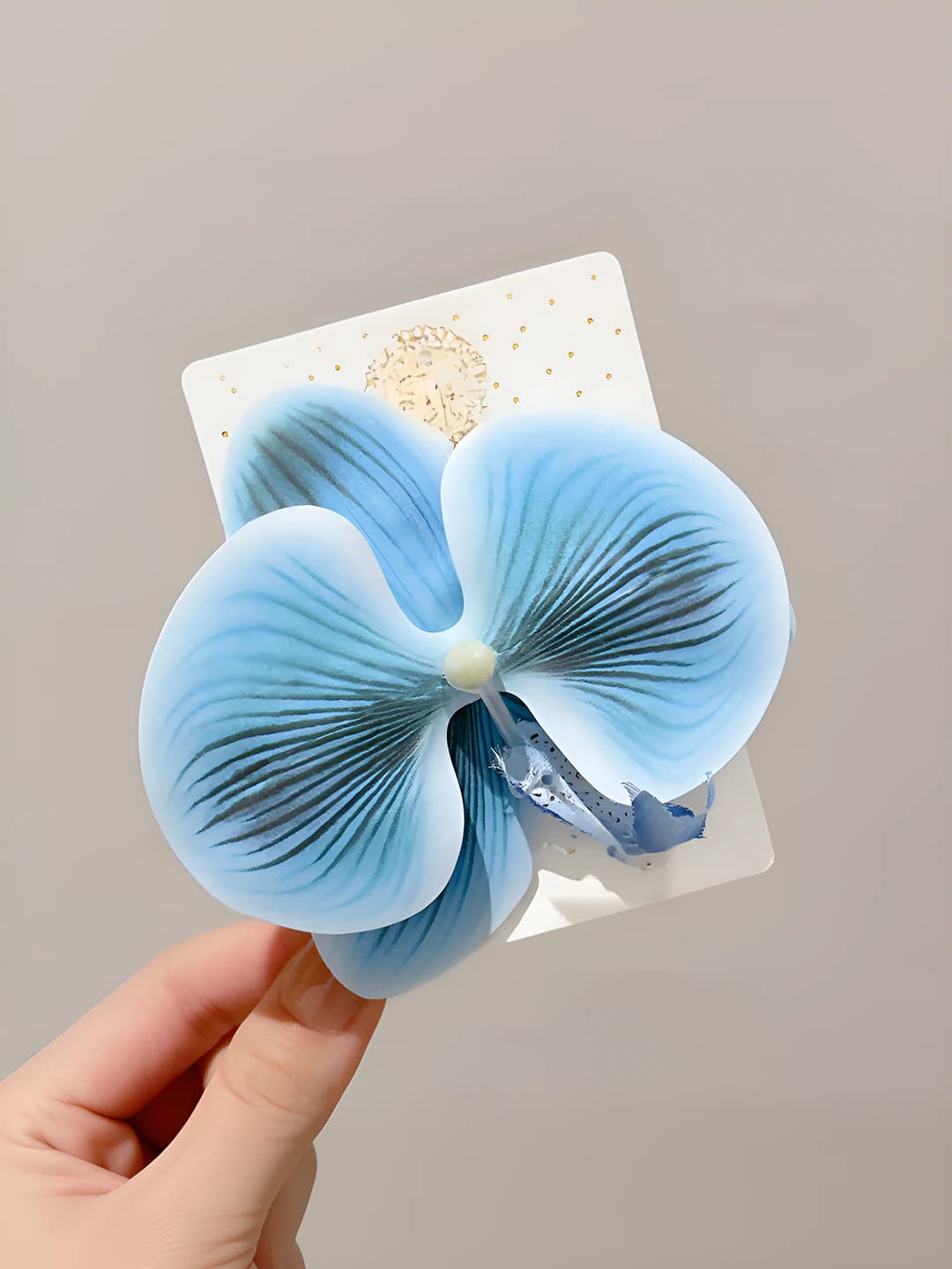 Gradient blue 3D orchid 9 cm