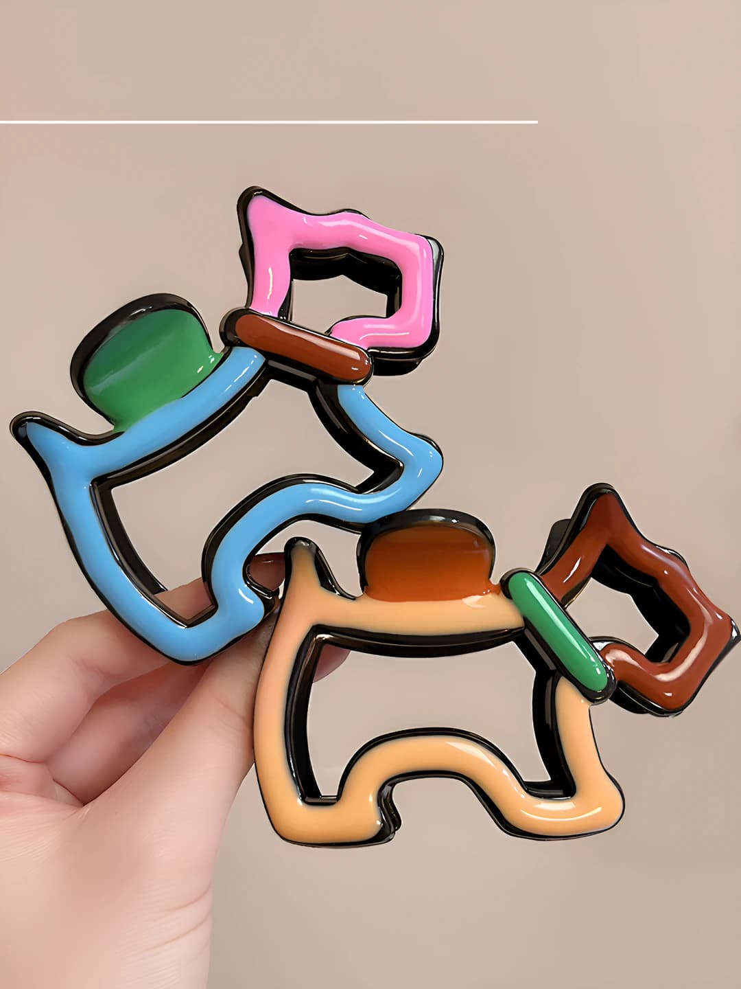 Blue-pink dog clip