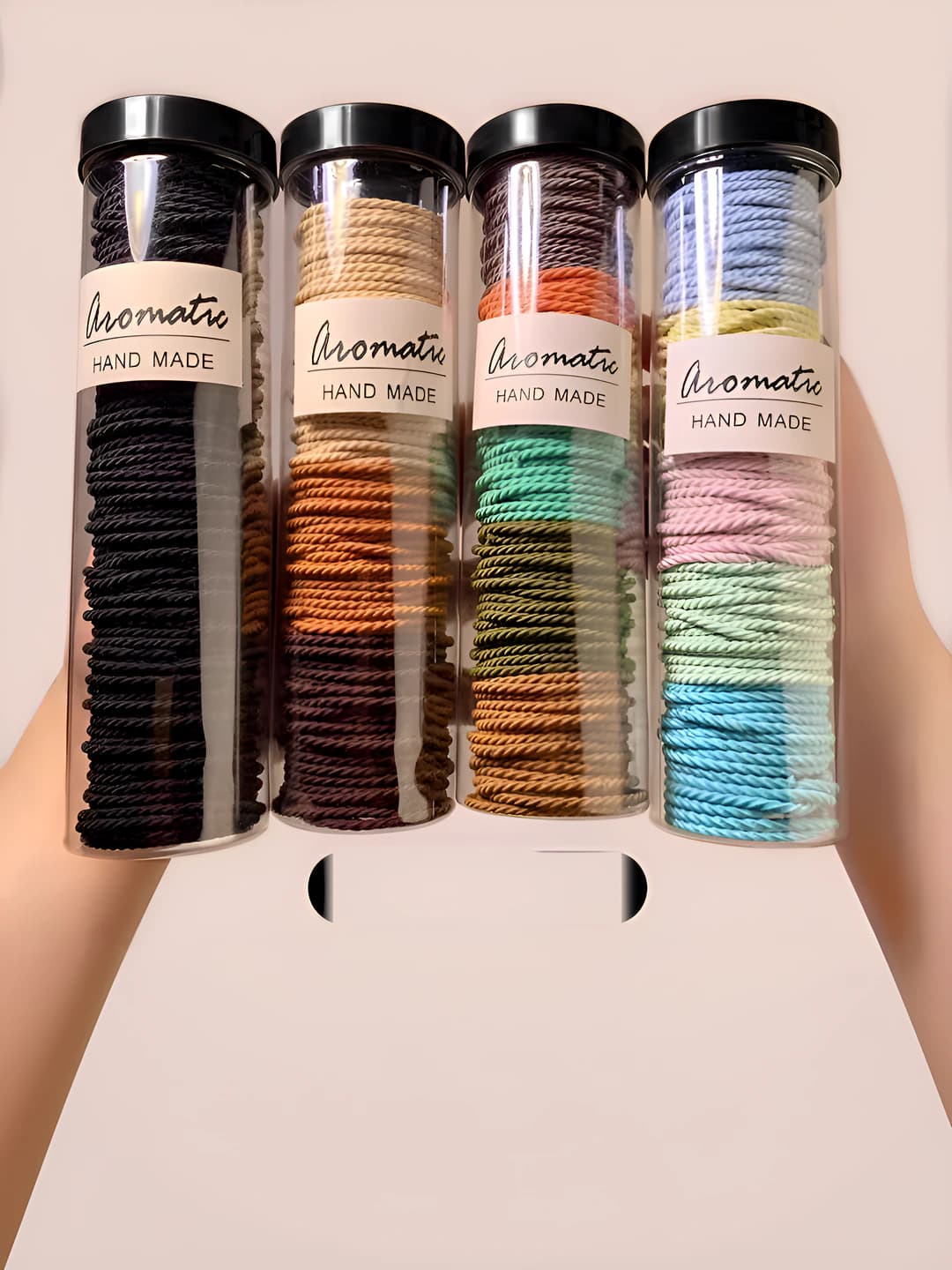 Women's high-stretch elastic hair ties in Korean style, seamless, boxed