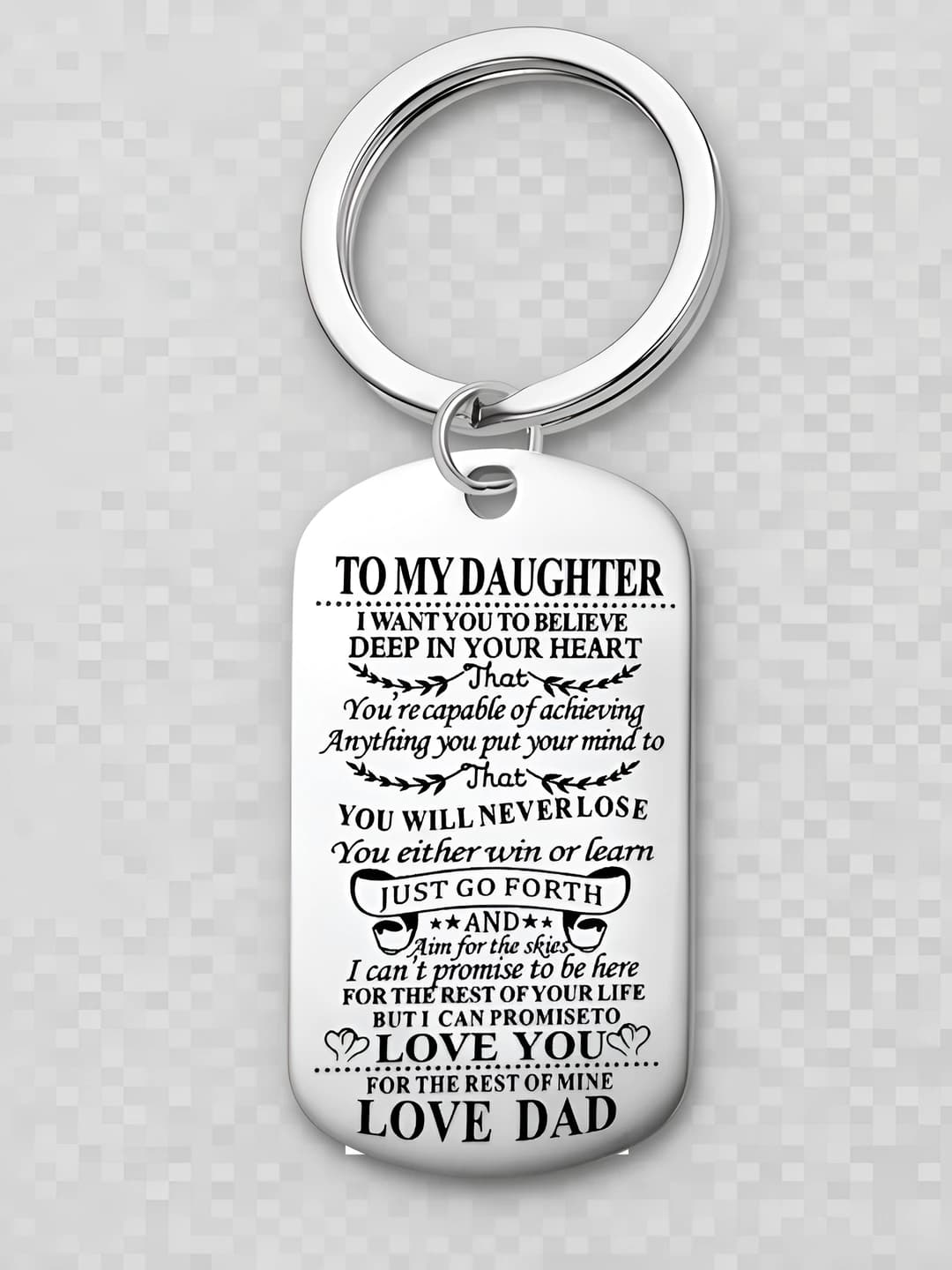 Серебристый DAD-DAUGHTER брелок