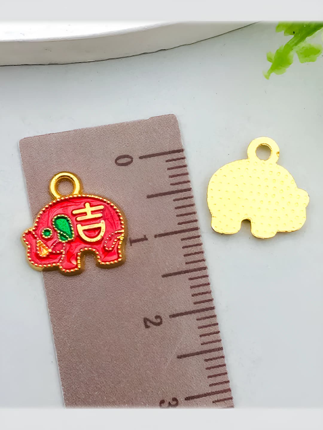 1 шт. Символ удачи слон 13x13mm-0.9g