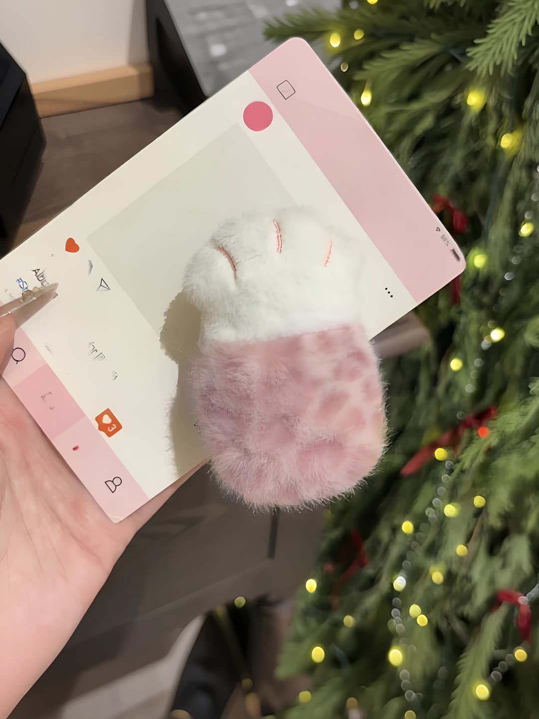1# Pink cat clip, ~8.5 cm*5.5 cm - base 4.5 cm