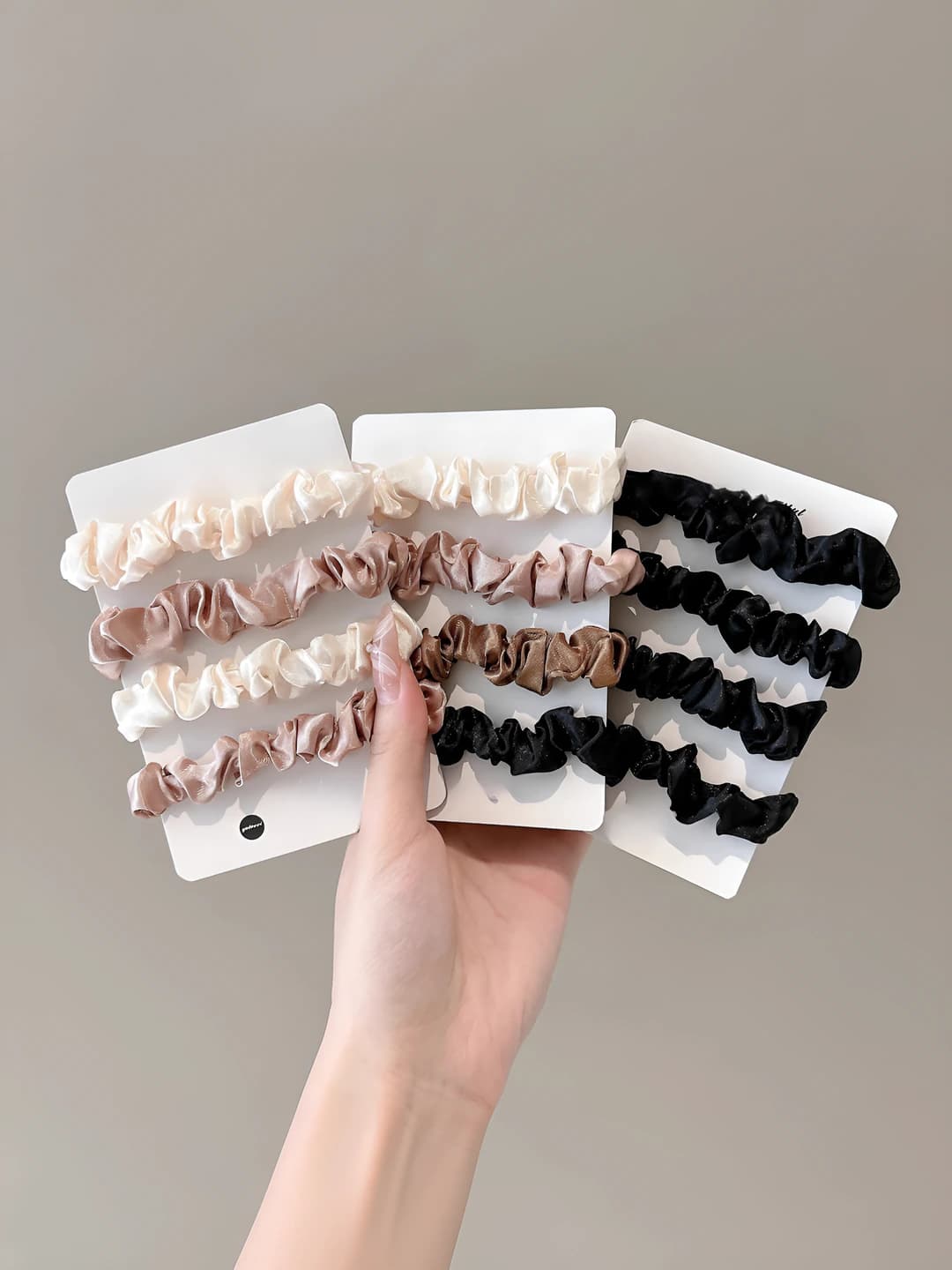 Ayollar uchun satin scrunchie soch taqilari, retro, elastik, yopiq, koreys uslubi