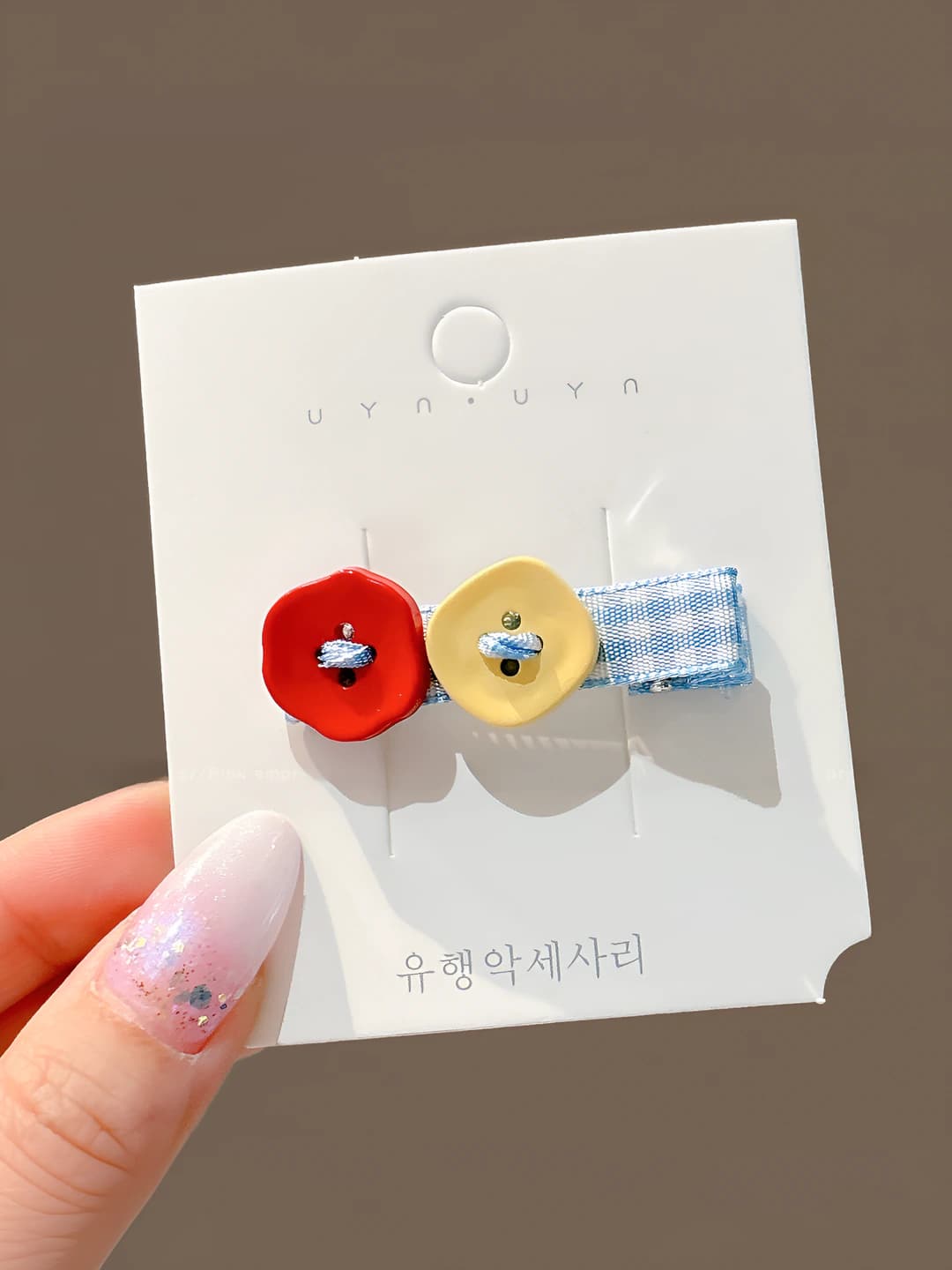 1# Button clip [2 buttons 1 pc] ~4.5 cm