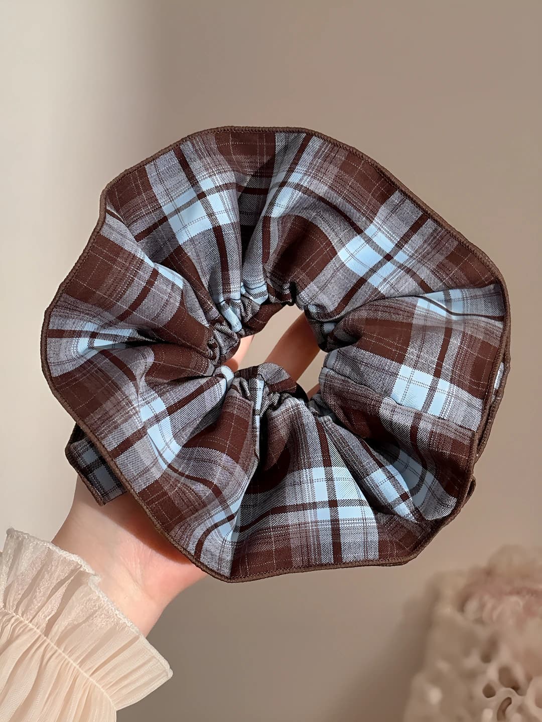 2# Blue-coffee houndstooth 16 cm