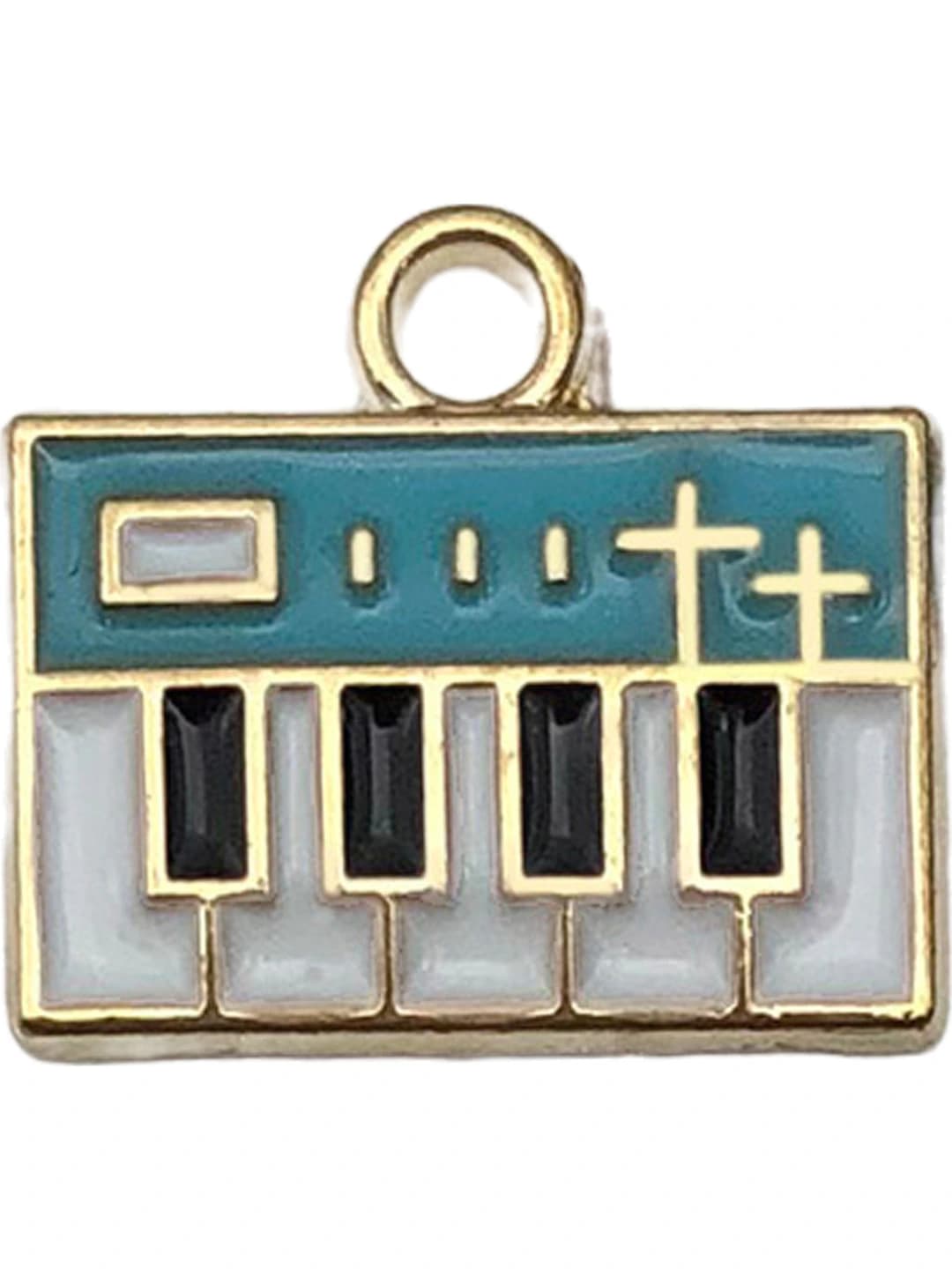 1 шт голубое пианино 13x15mm
