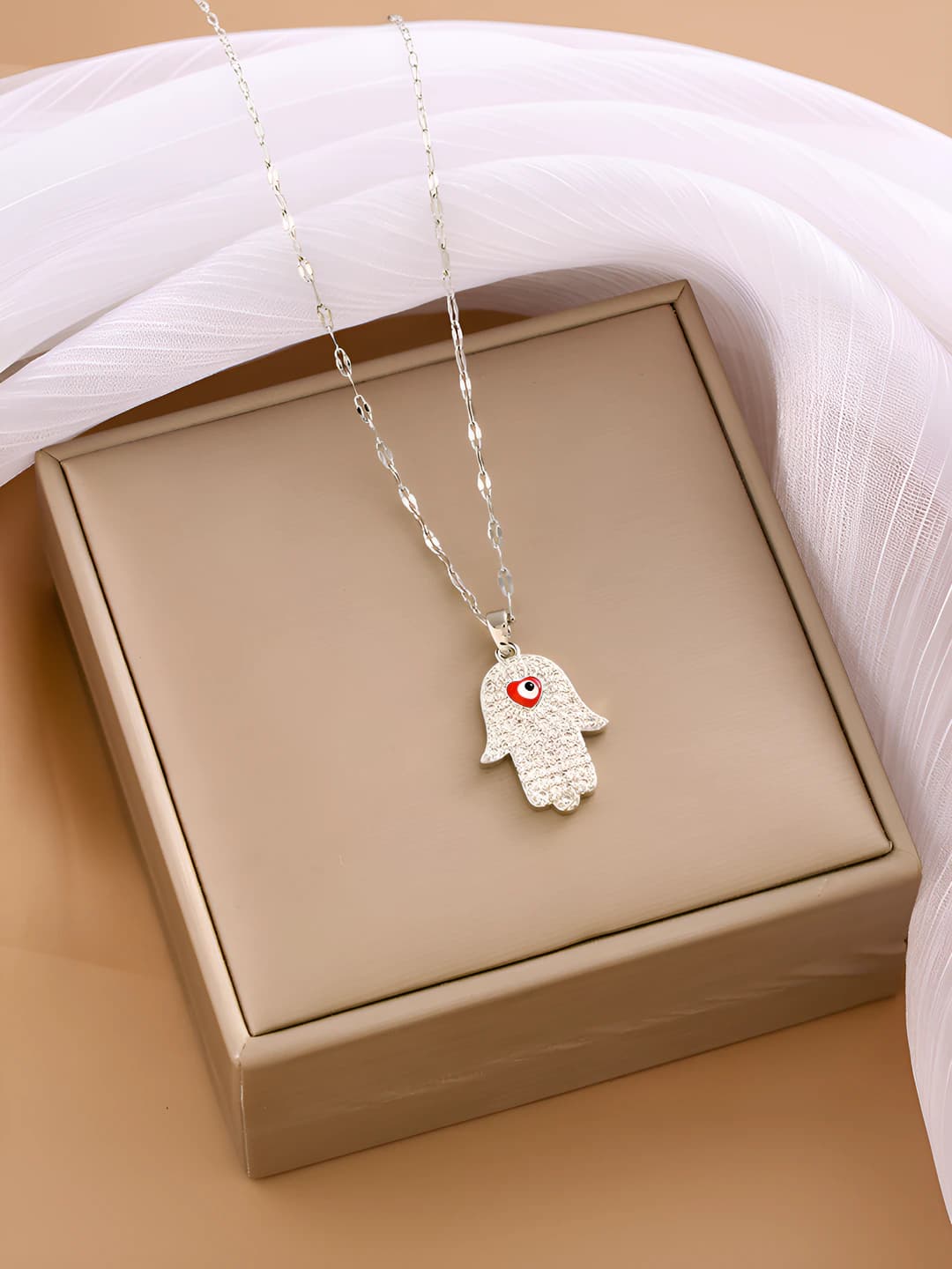 297 Palm necklace, silver