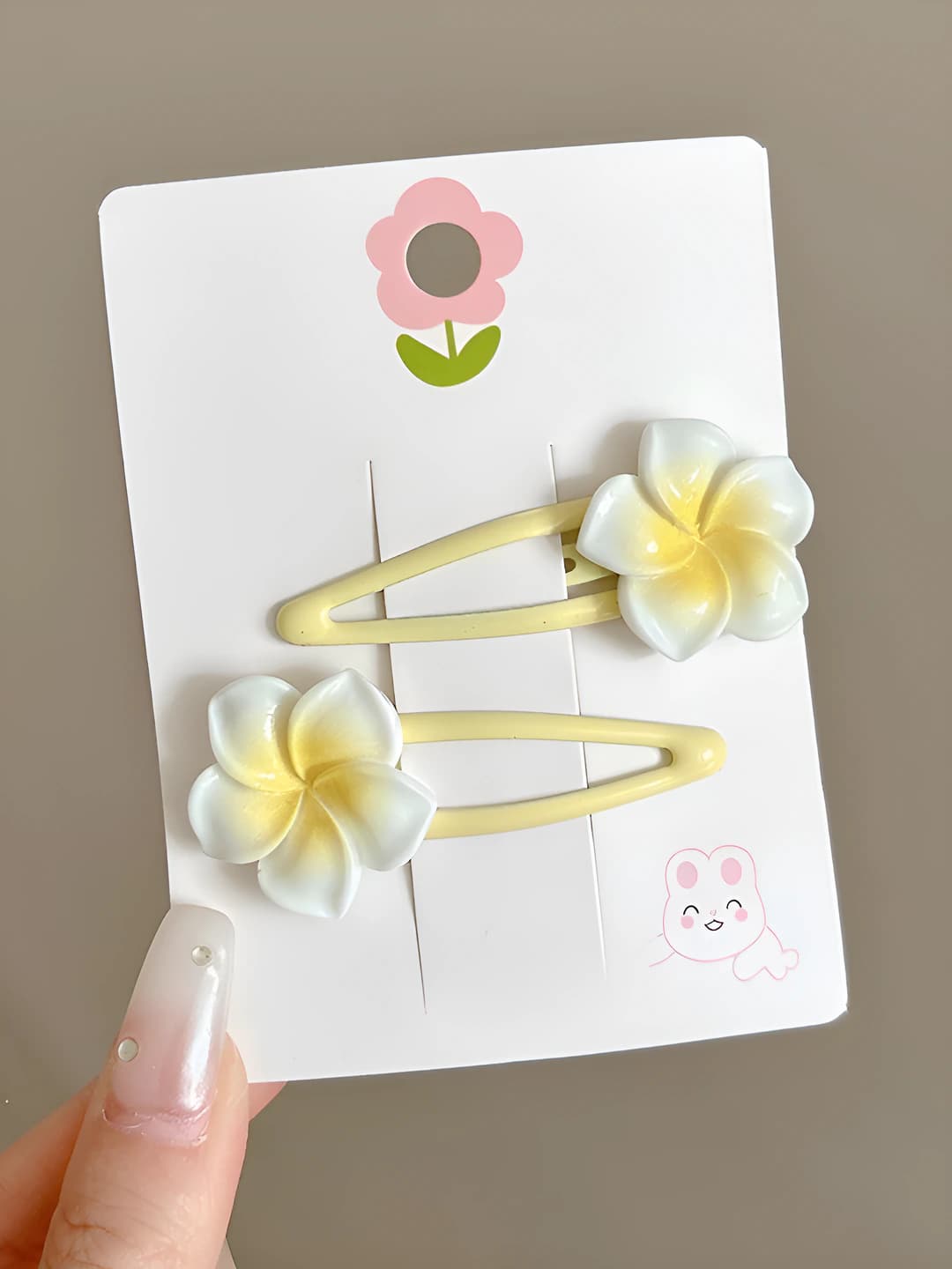 3# plumeria drop clip 2 pcs (approx. 5.7cm)