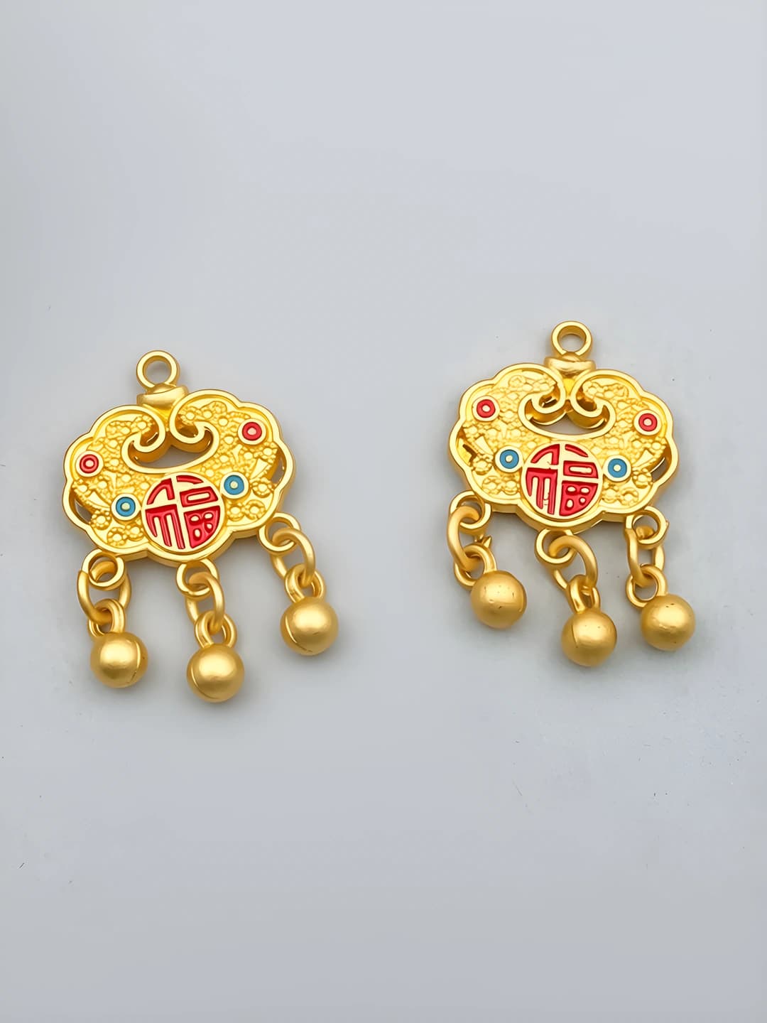 1 шт жёлтый замок удачи 26x16mm 2.6g