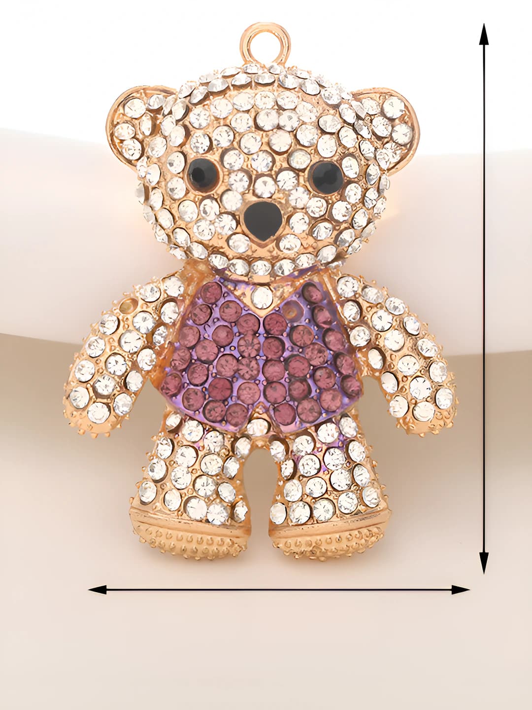 D1521 full diamond bear purple