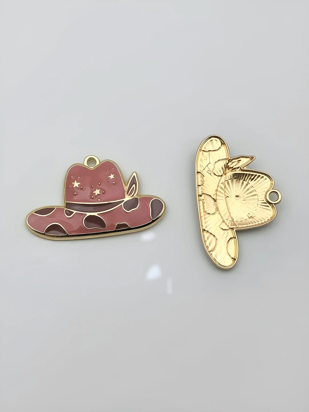 1 шт джинсовая шляпа с пятнами 21x34mm - 2.3g