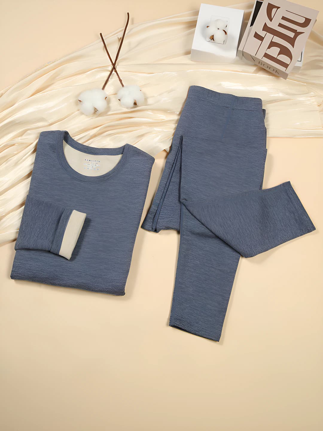 Denim blue - Men - Wool silk