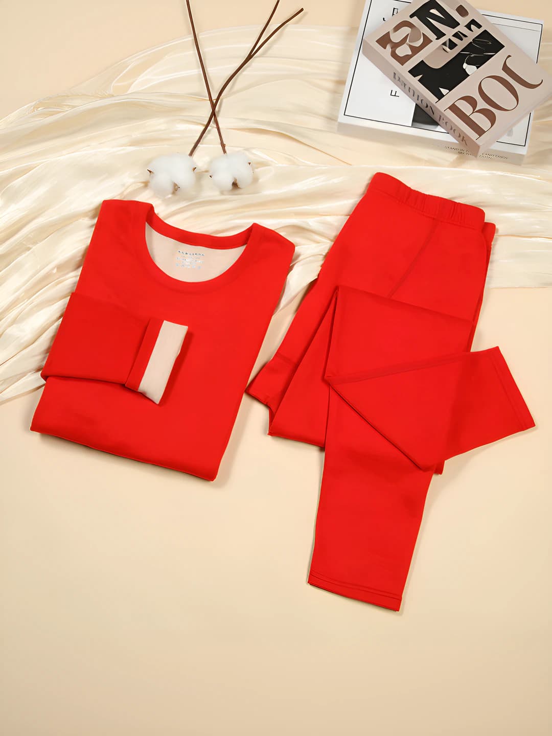 Bright red, men's, wool