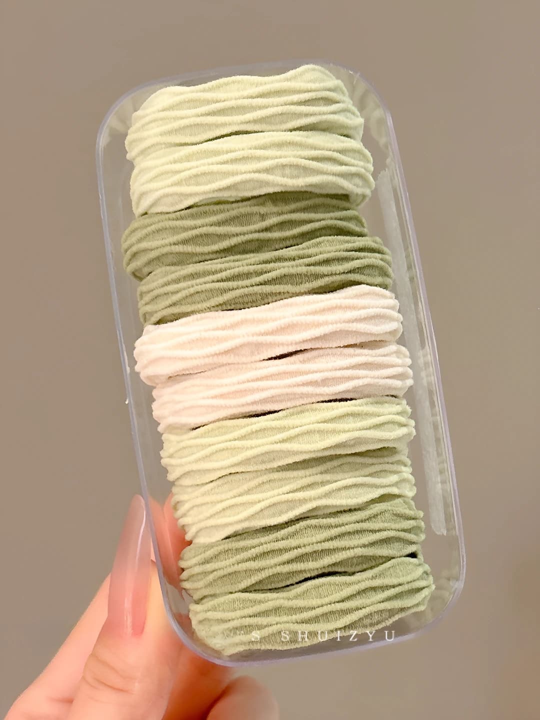10# Menta yashil - to'r, 10 ta, oval quti, 4.5 cm