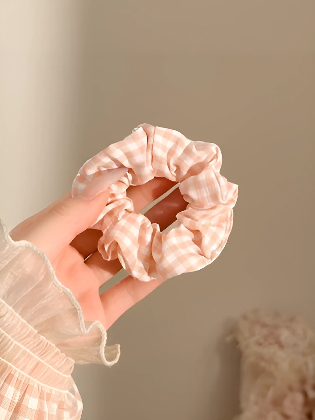 8# Snow pink - small plaid