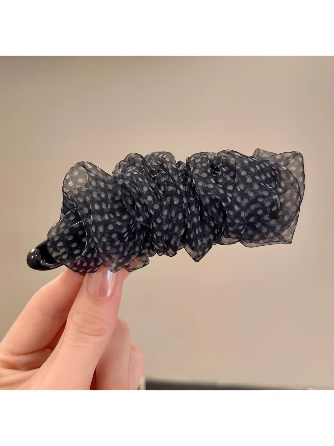 6# Black polka dot (base 10cm)