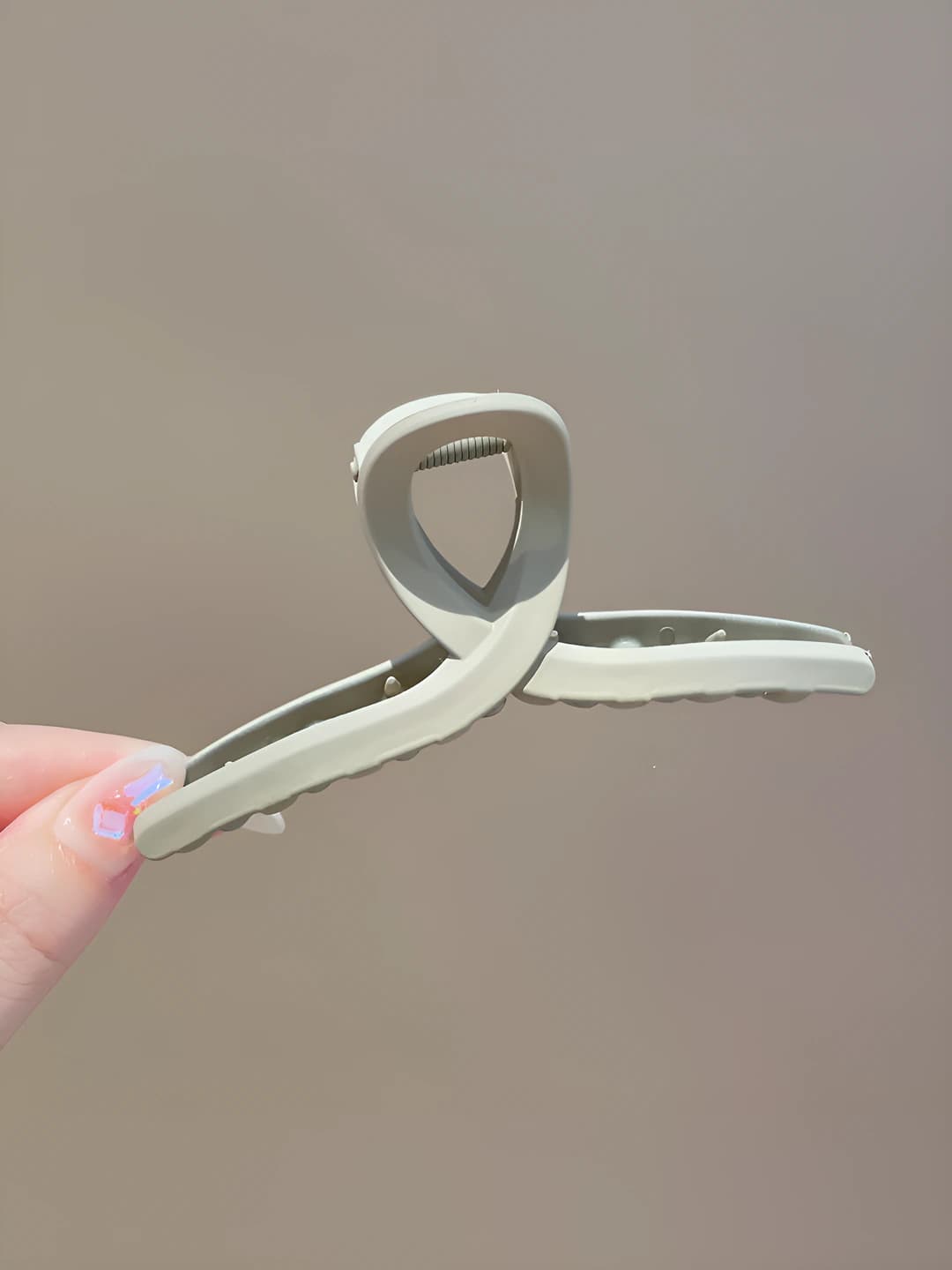 11# Beige-grey Y-shaped clip 11cm