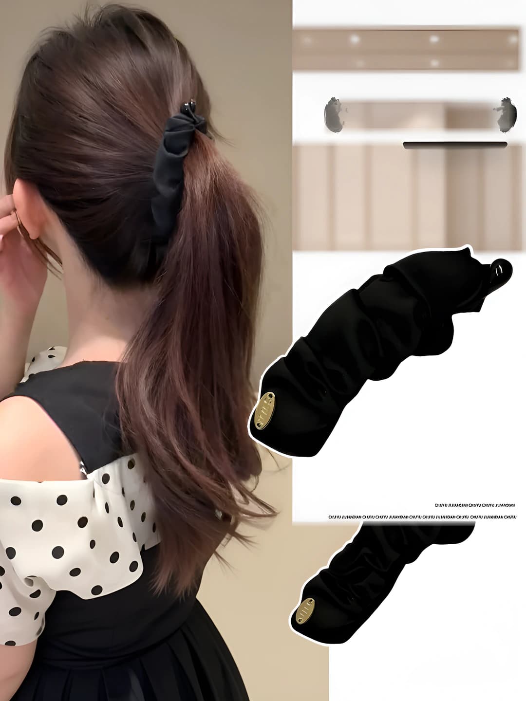 Black, base clip 10 cm