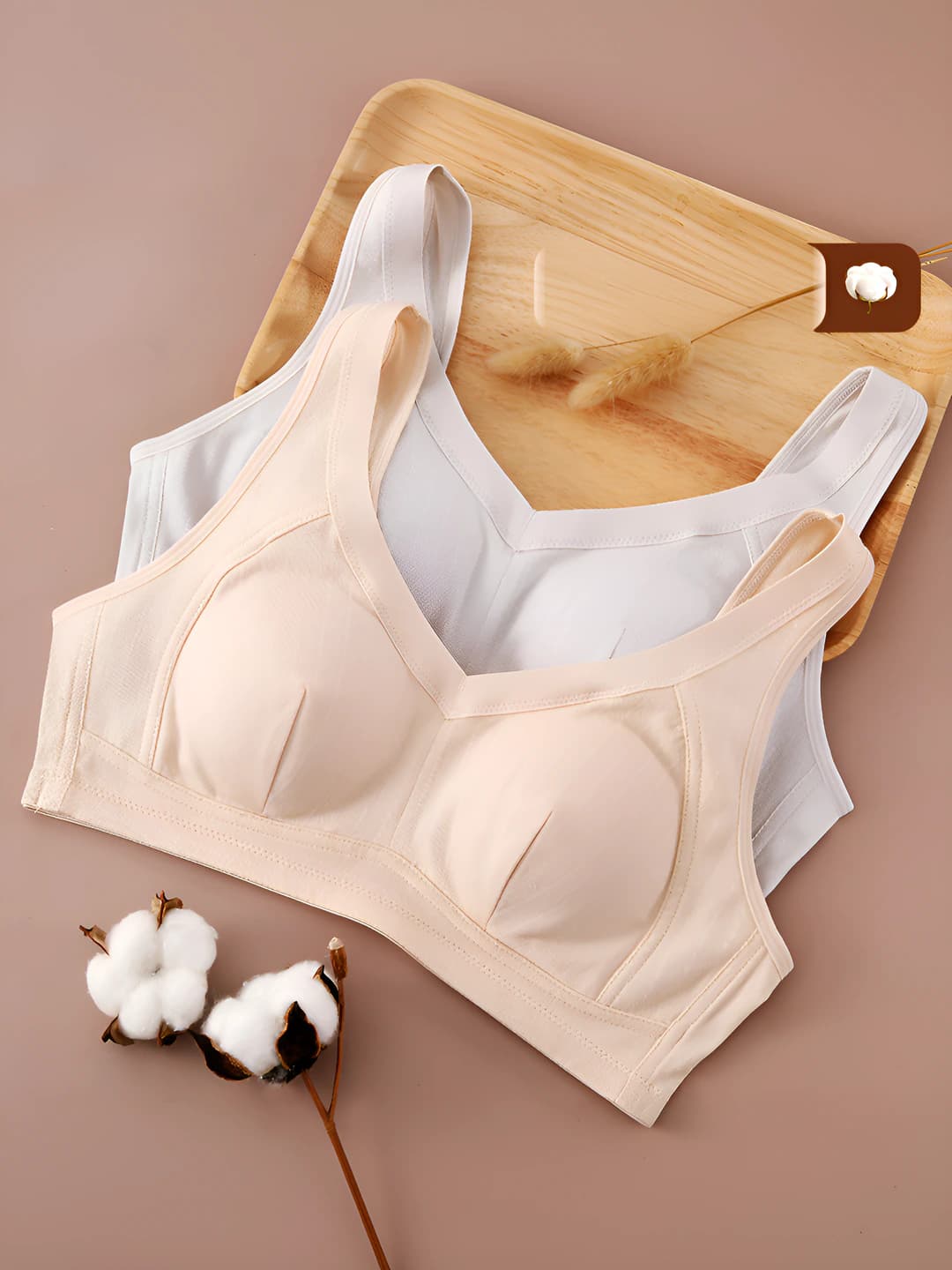 Women's thin seamless front-closure tank top style bra, plus size, for women over 50