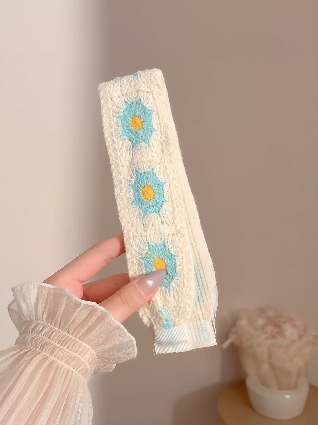 Синий цветочный 37.5 cm
