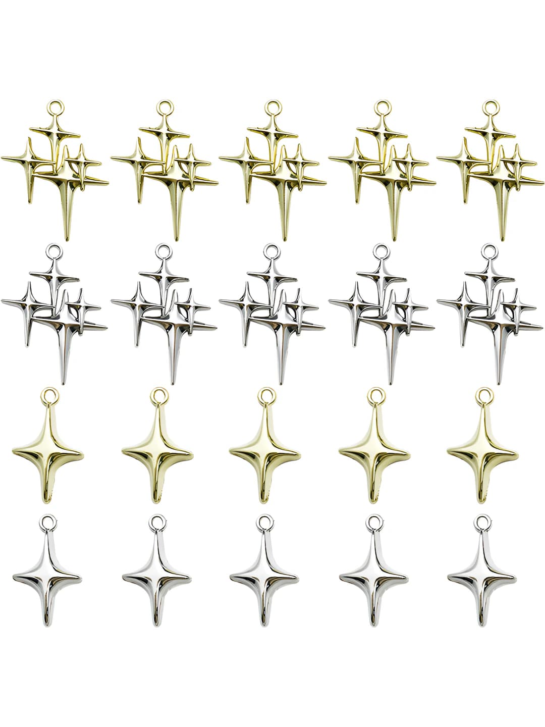 Women's set of star-shaped alloy charms with Buzz Lightyear IP, jewelry accessories