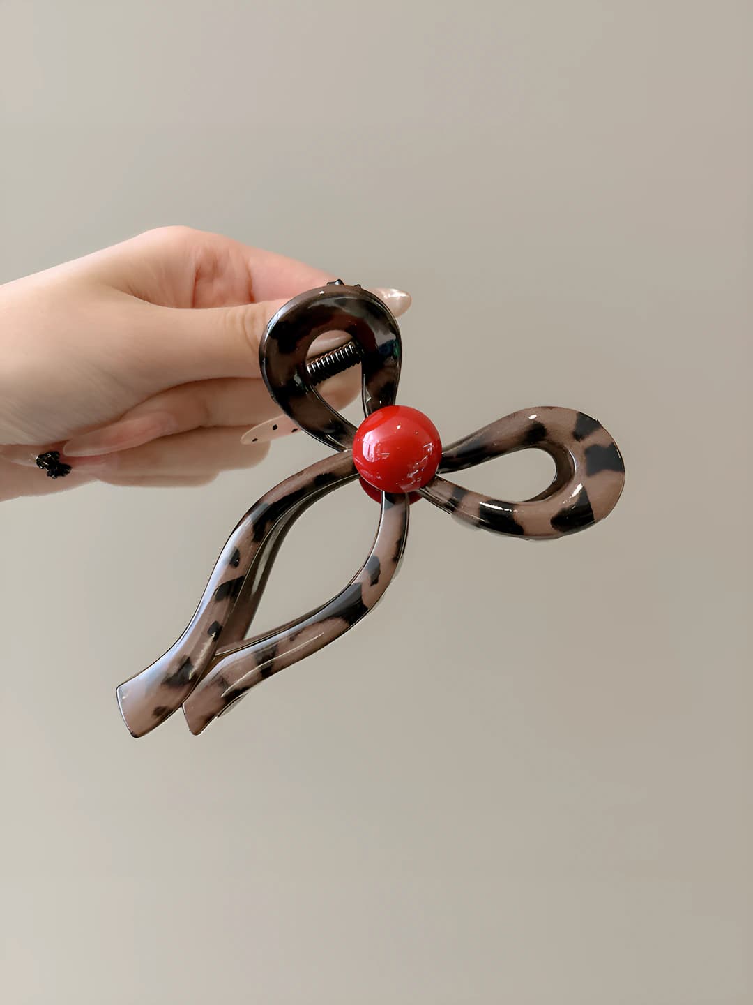 Qizil marvarid, to'q kofe leopard, 11.5 sm