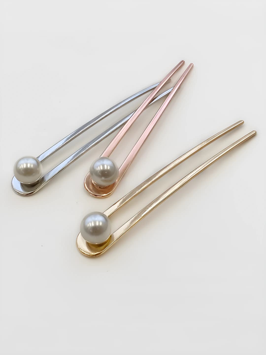 Women's U-shaped pearl hairpins and bobby pins in Korean style