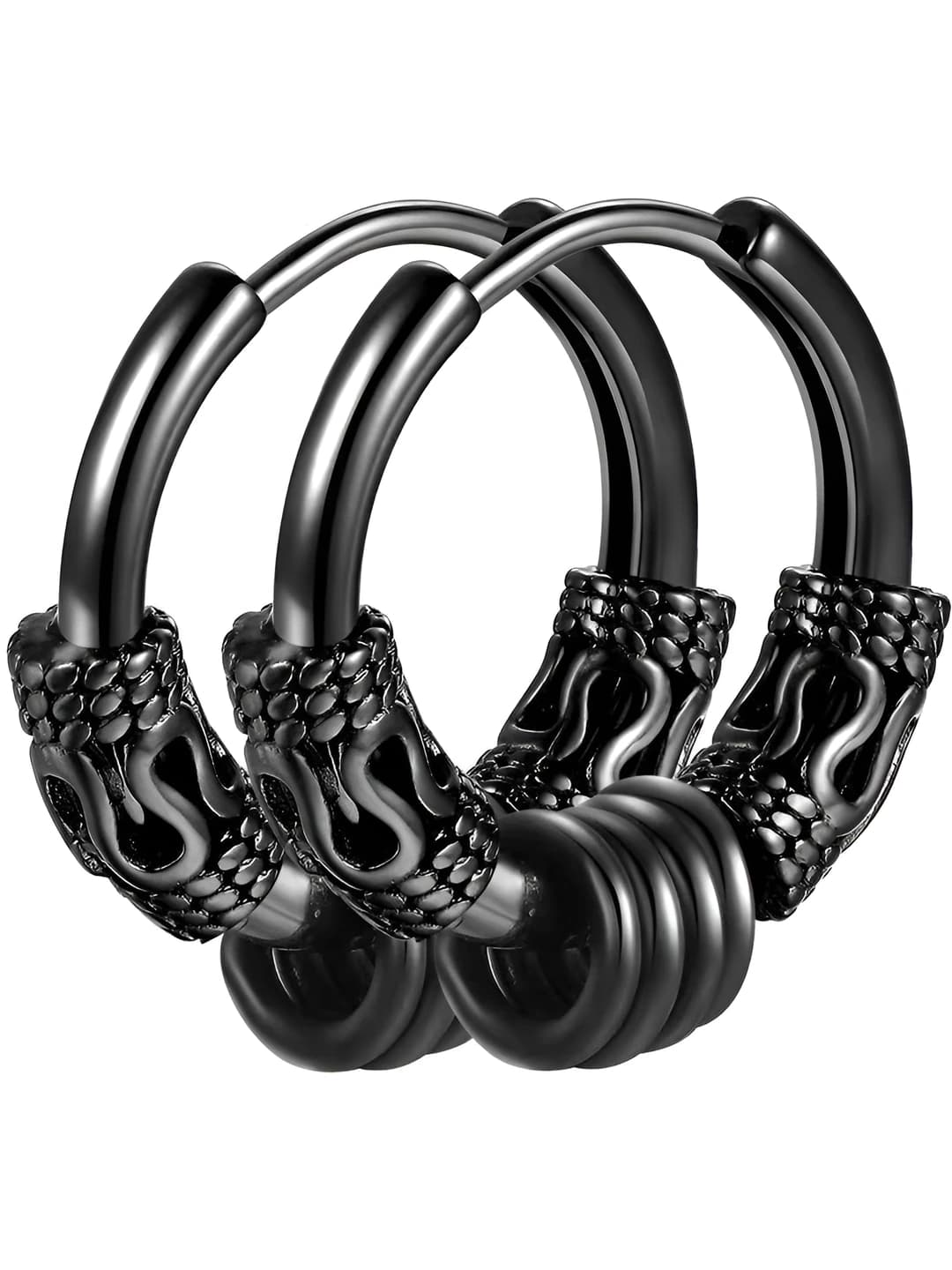 14MM, узор дракона, кольцо, чёрный, 1 шт