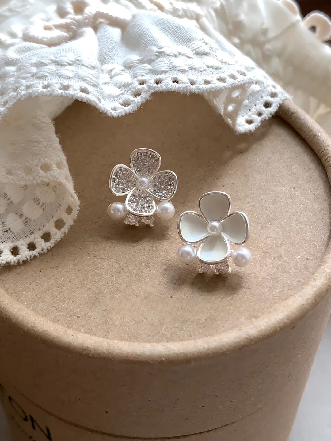 Silver AB earrings