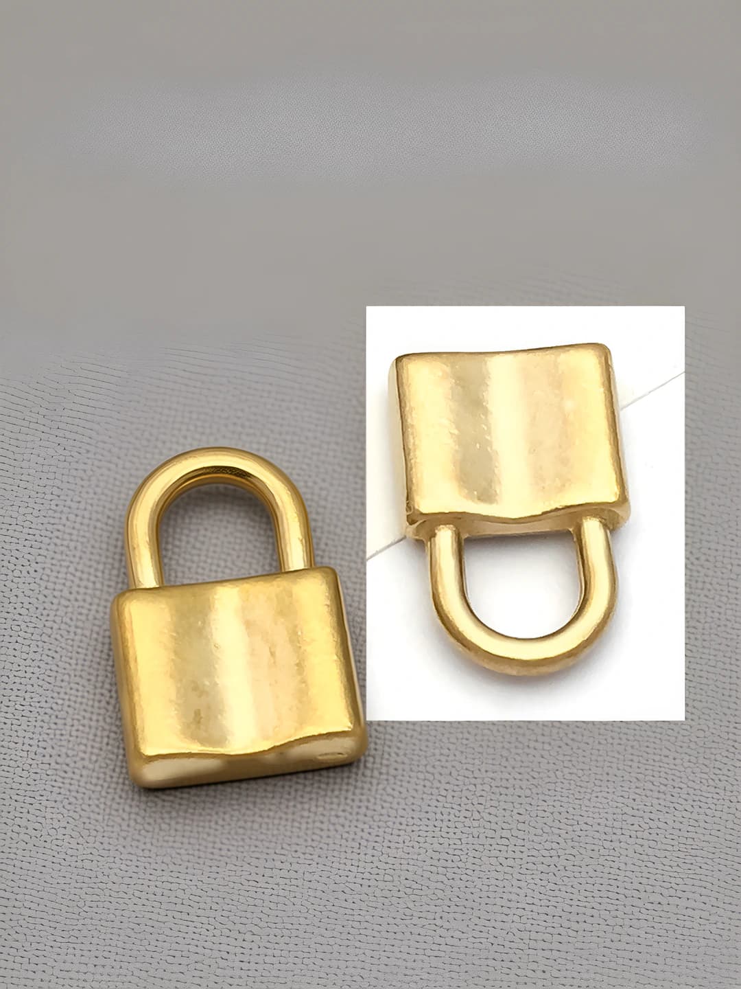 1 ta 9x13x3mm Oltin pushti qotishma kichik chukur qulflar