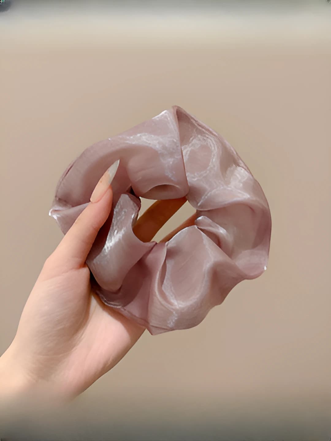Purple scrunchie