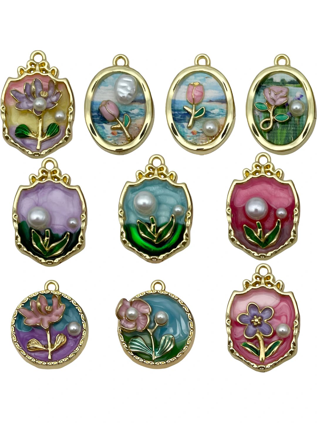 10 шт. микс, масляные капли, цветочный, 34.95 г