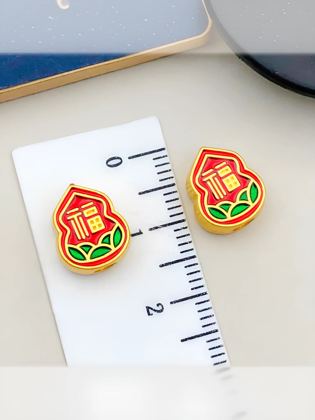 1 шт. Двусторонний тыква символ удачи 11x10mm-1.85g