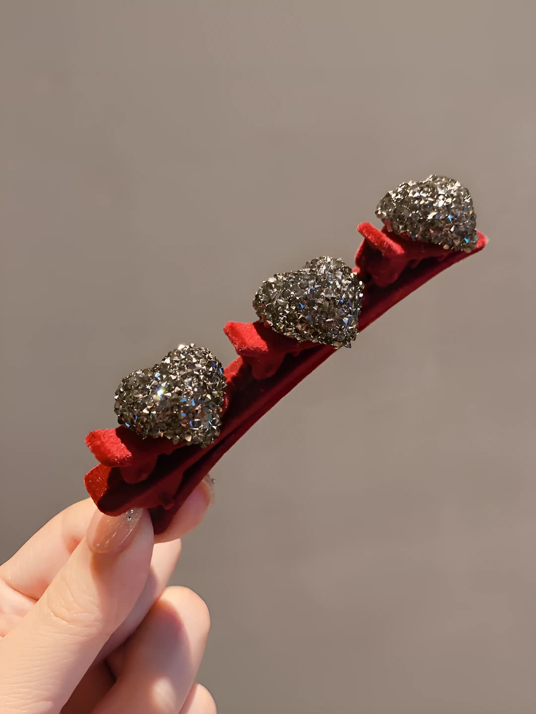 Бордовый сердечко, левая 9 см