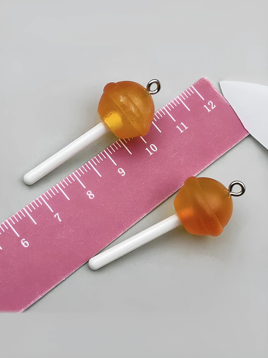 Shaffof to'q sariq shisha, 42x16x16mm, 2.1g