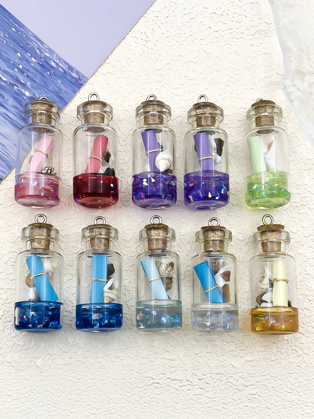 Women's DIY resin message-bottle charm/pendant, natural style, Buzz Lightyear IP
