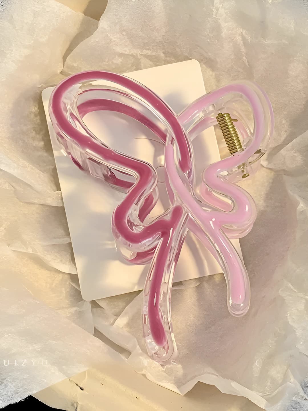 Rose red gradient bow