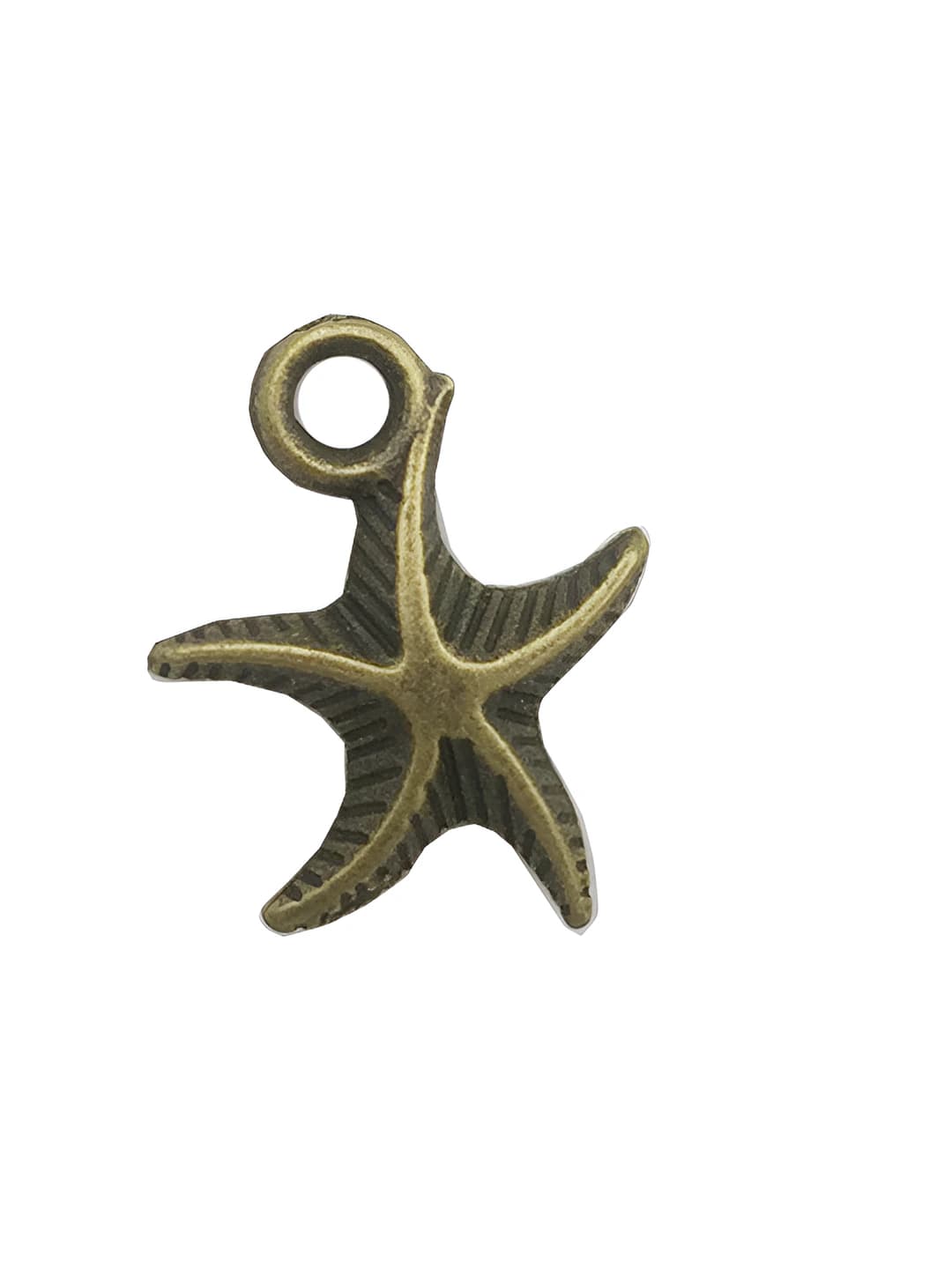 1 pc Antique teal ocean starfish, 14x17mm, 0.8g
