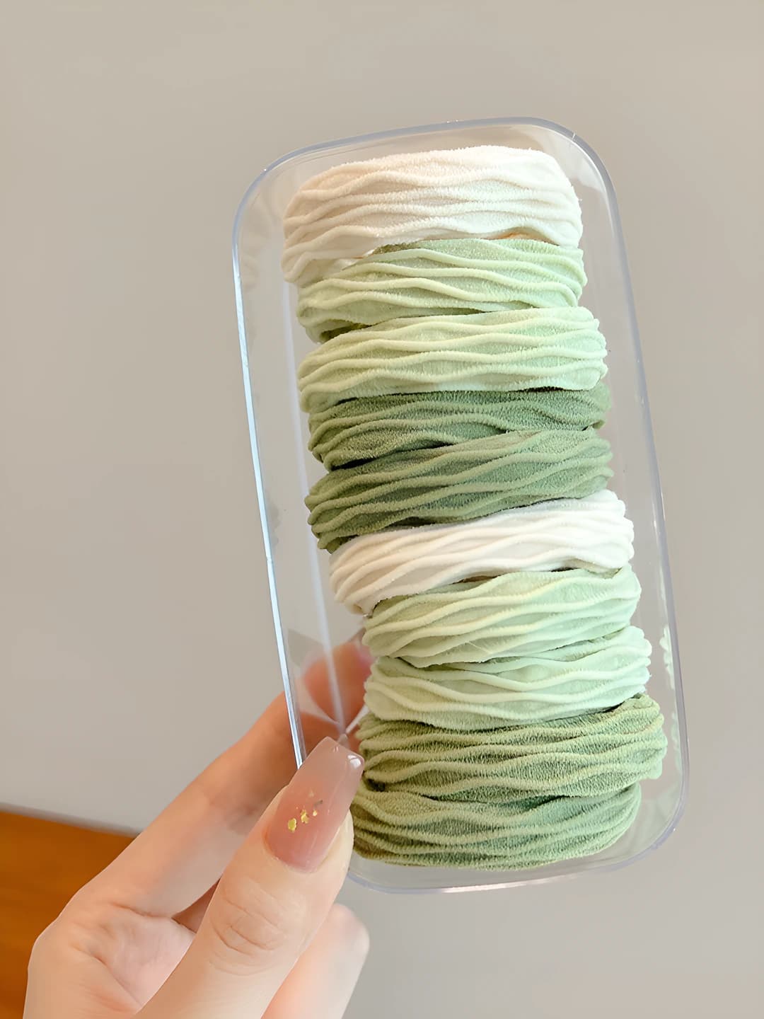 10# Menta yashil - to'r, 10 ta, oval quti, 4.5 cm