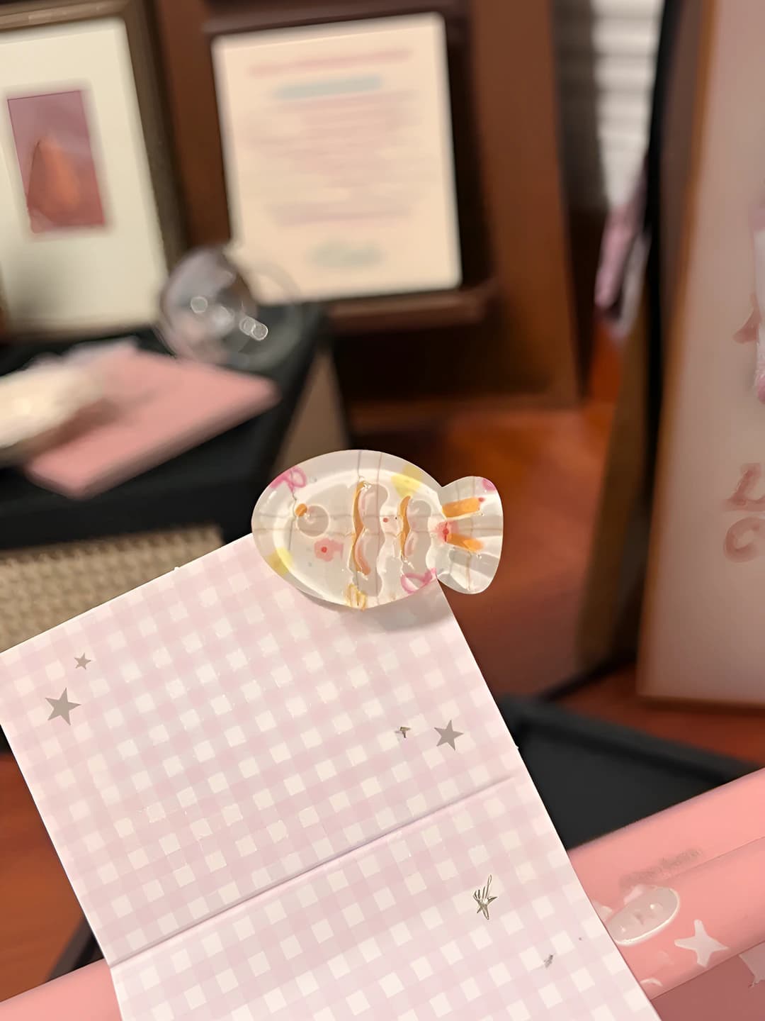 Jelly orange soda fish clip, 3.2 cm