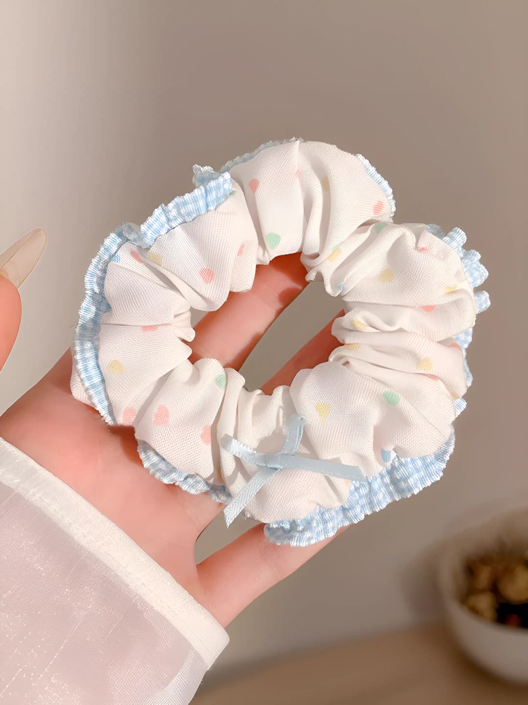 Multicolour polka dot, 10 cm